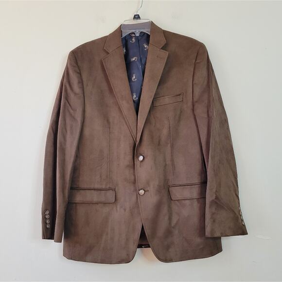 Lauren Ralph Lauren Men's Faux Micro suede Sport Coat Blazer Fox Lining 40R 40